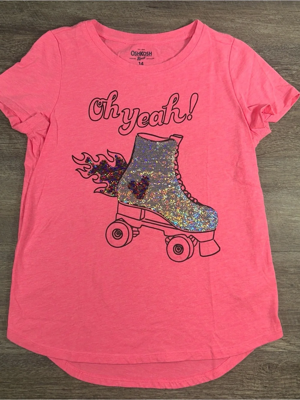 (0026) Girls: 14 Oshkosh 2pc Short Sleeve Shirt Bundle- X3